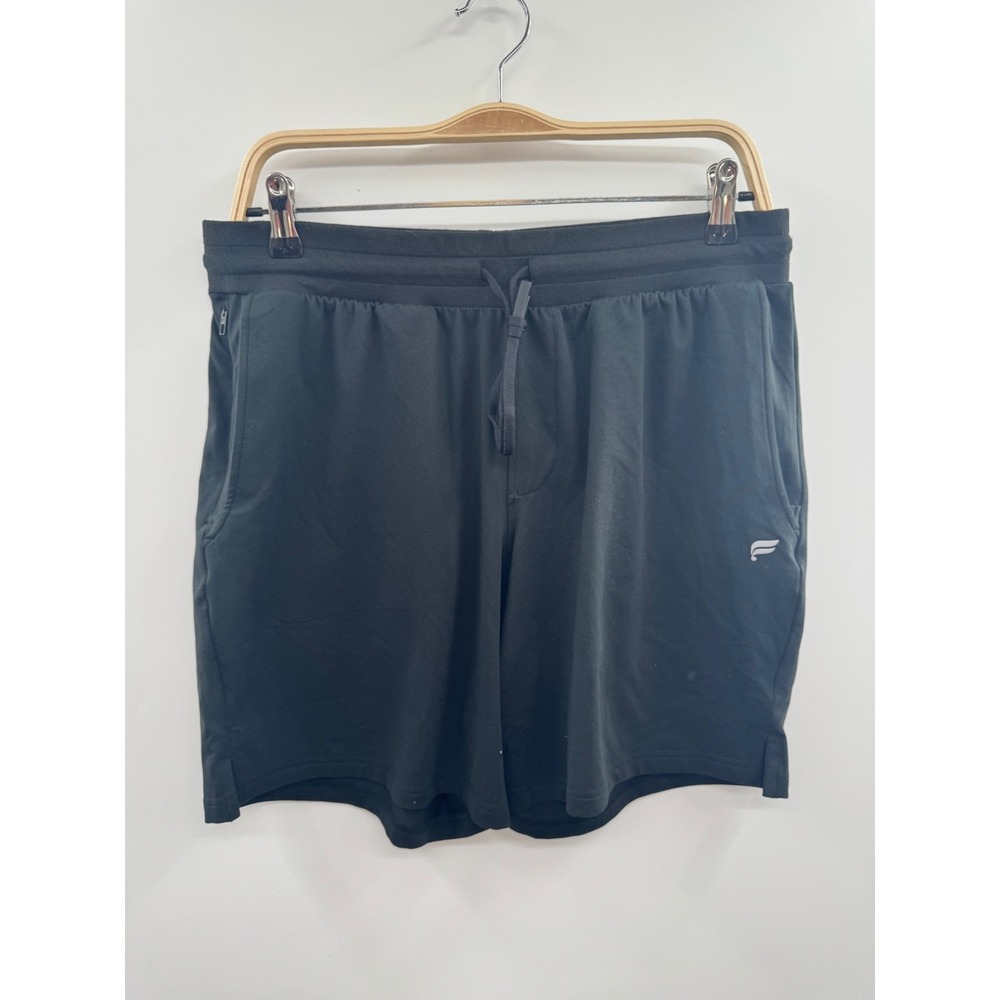 Fabletics The Cloud Jersey Shorts Men's Large Black Stretch Drawstring Waist NWT